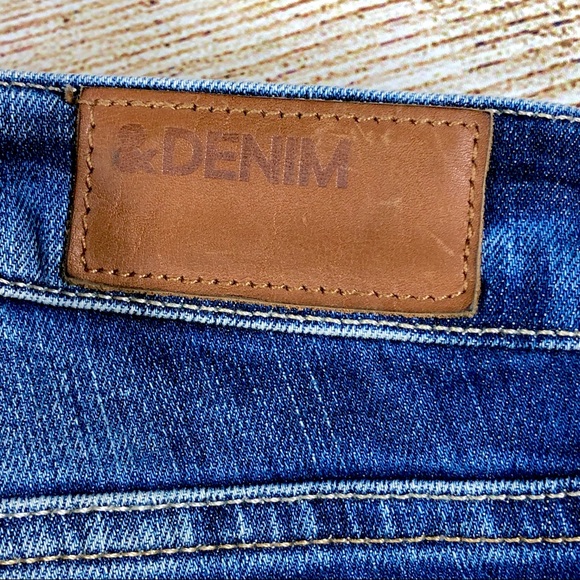 H&M Distressed Low Waist Boyfriend Blue Jeans - Picture 6 of 7